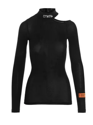 Heron Preston Cut-Out Long-Sleeved T-Shirt