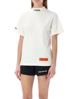 Heron Preston Logo Patch Mock Neck T-Shirt