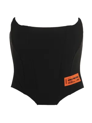 Heron Preston Logo Patch Strapless Corset Top