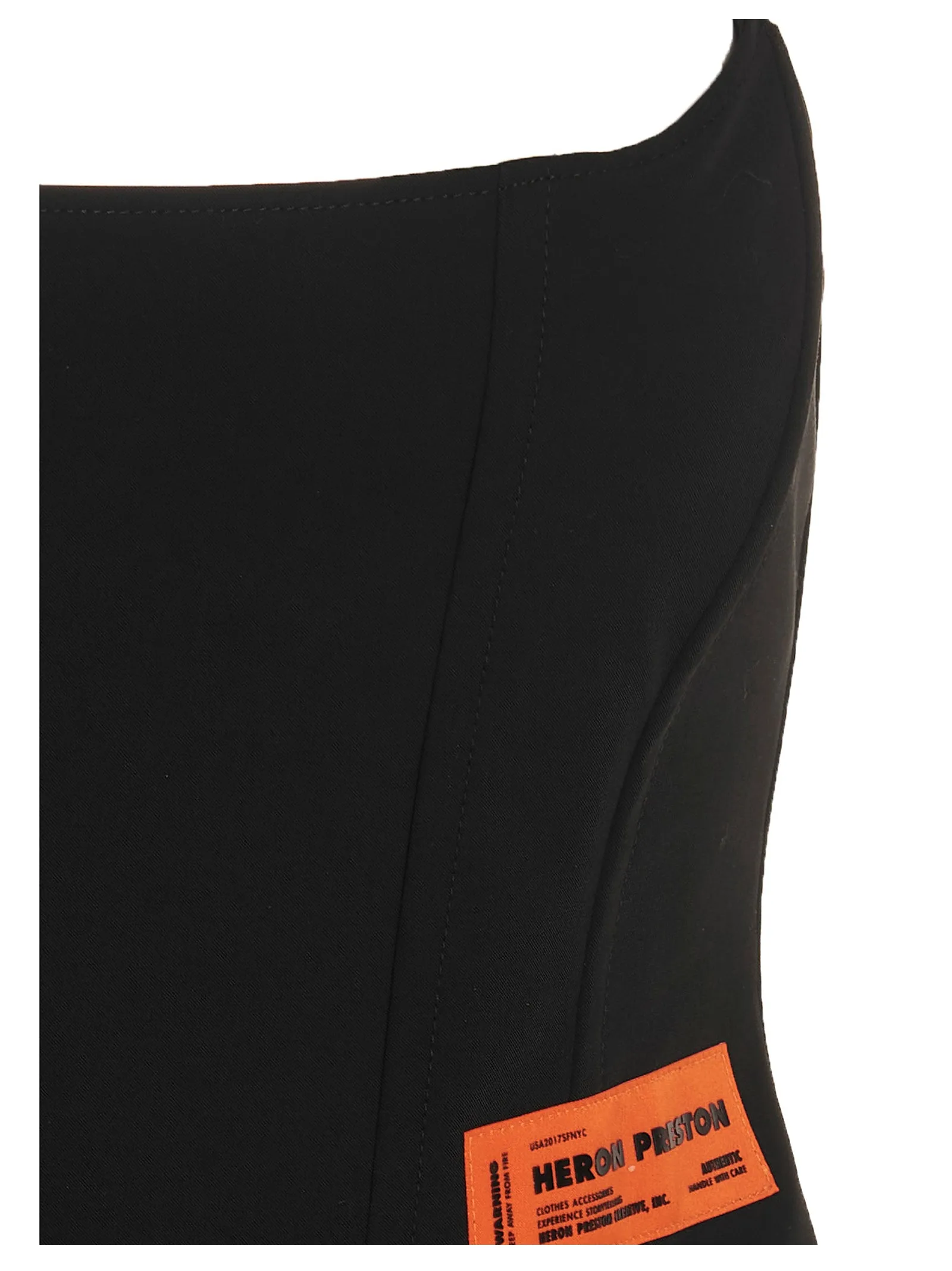 Heron Preston Logo Patch Strapless Corset Top