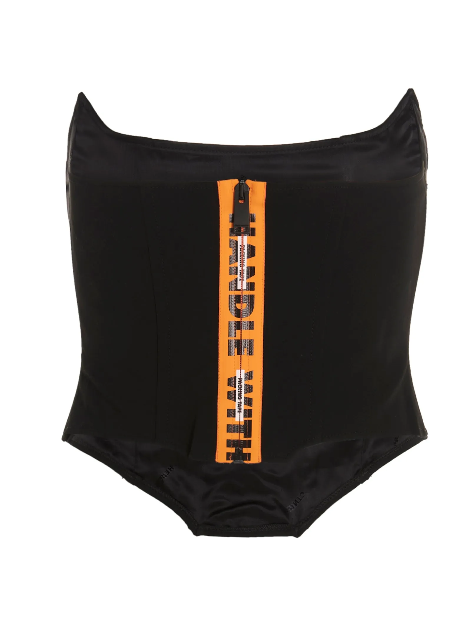 Heron Preston Logo Patch Strapless Corset Top