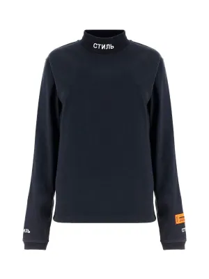 Heron Preston Logo Patch Turtleneck Long Sleeve T-Shirt