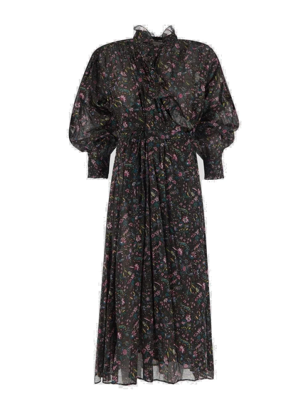 Isabel Marant toile Floral Printed Ruffle Detailed Dress