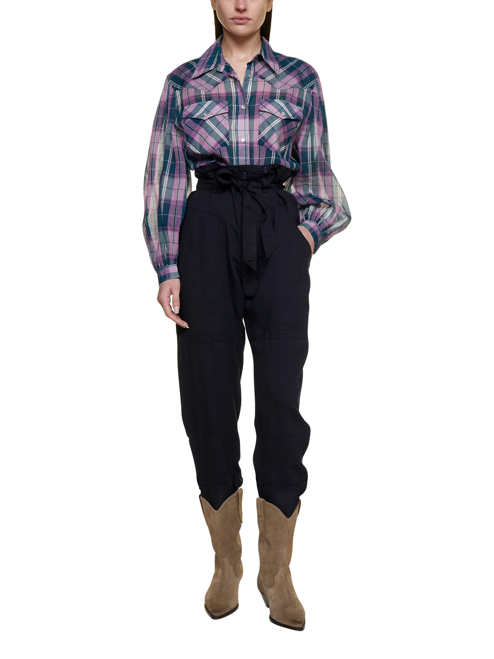 Isabel Marant toile Sineba High-Rise Tapered Leg Pants