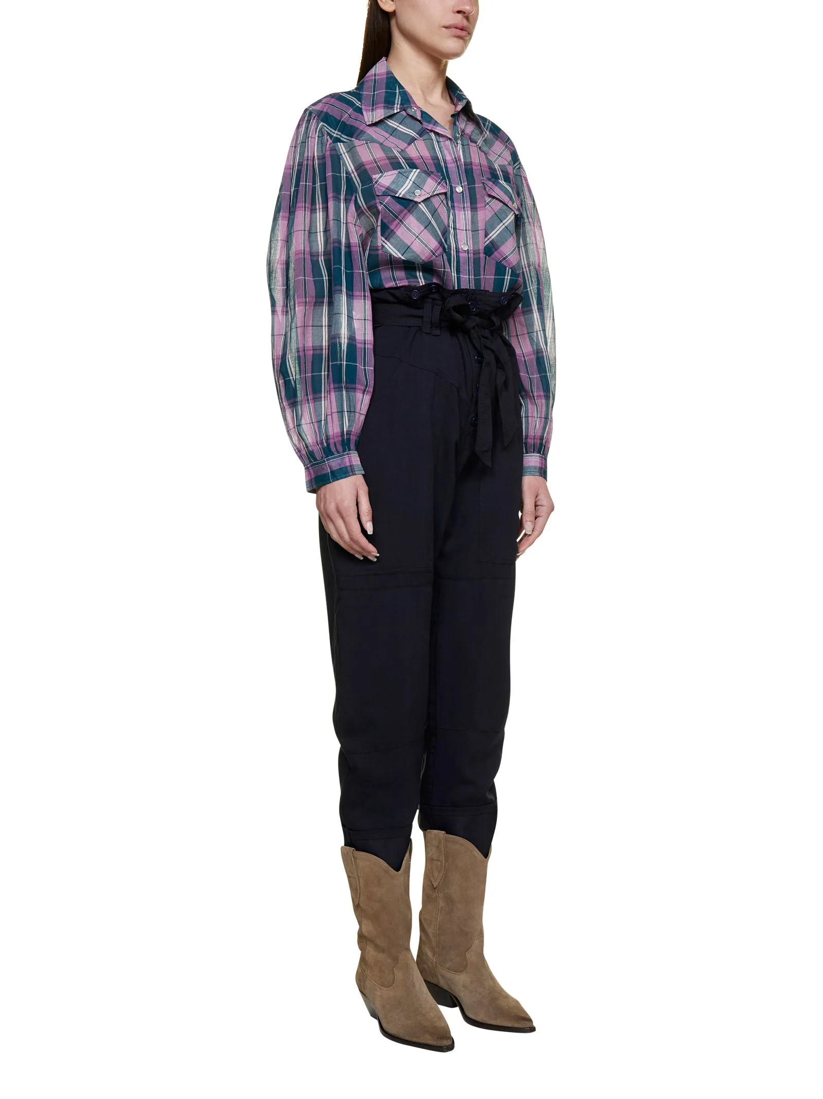 Isabel Marant toile Sineba High-Rise Tapered Leg Pants