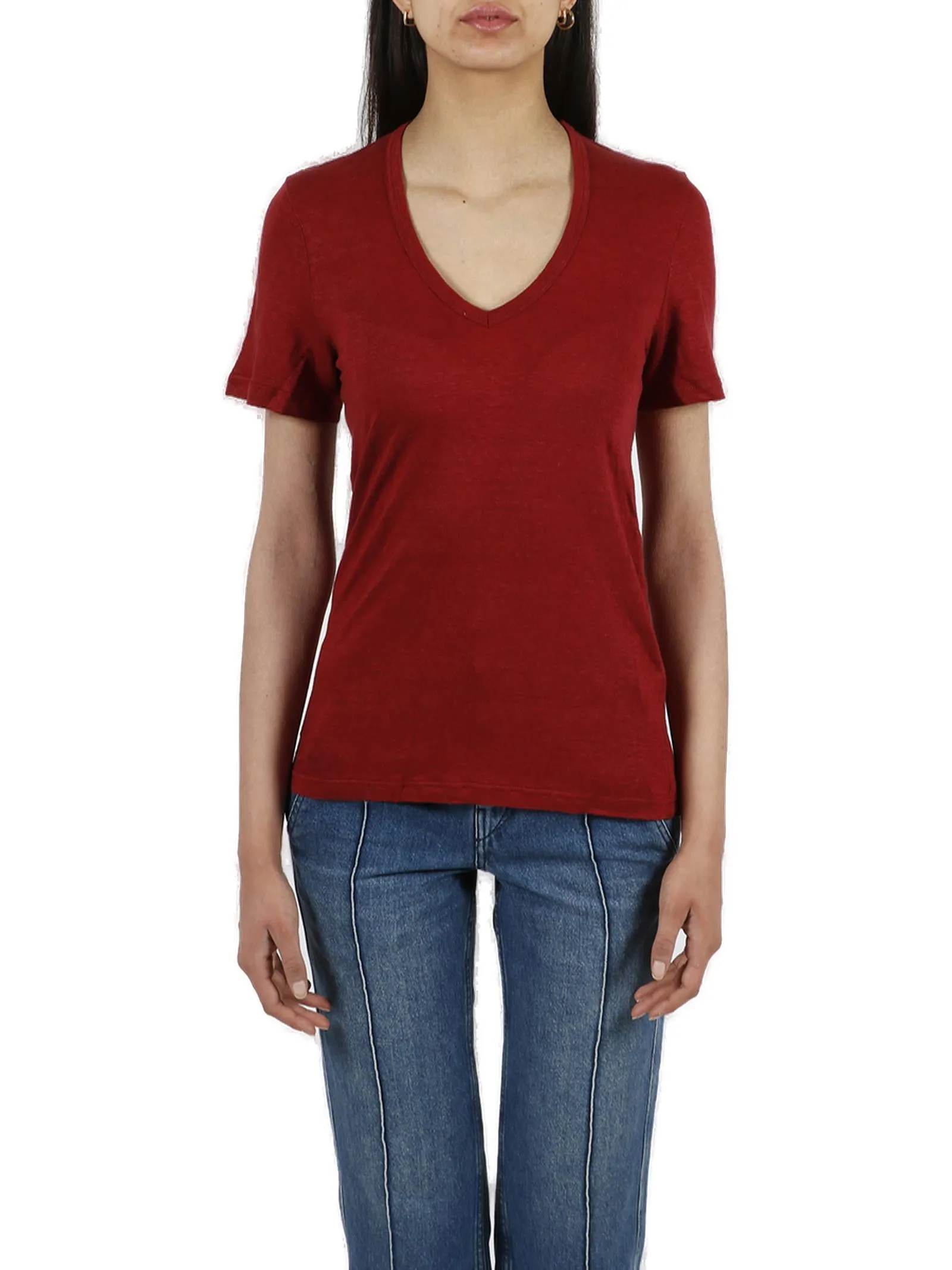 Isabel Marant toile V-Neck Short-Sleeved Top