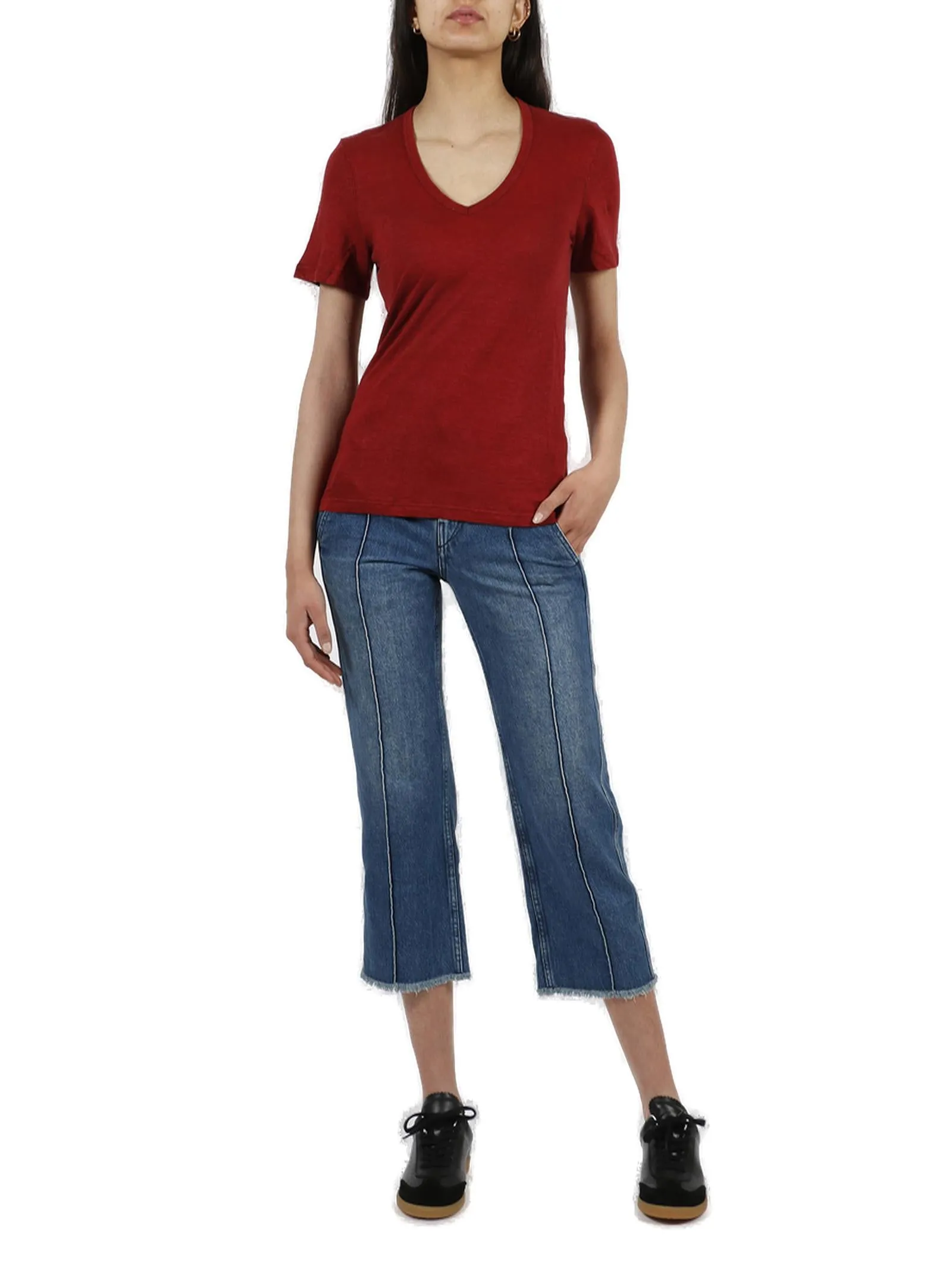 Isabel Marant toile V-Neck Short-Sleeved Top