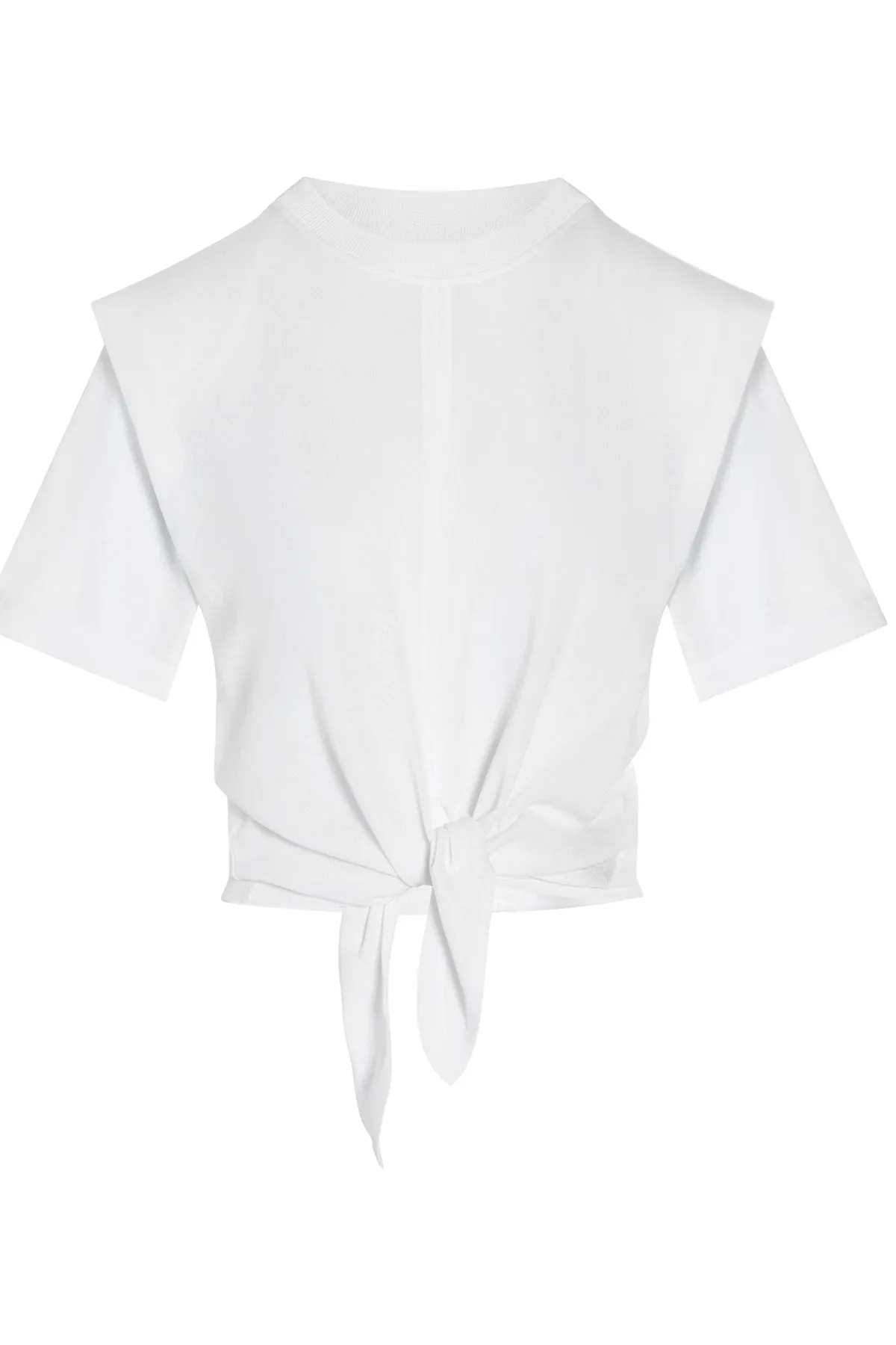 Isabel Marant Zelikia Tied Waist Layered Shoulder T-Shirt