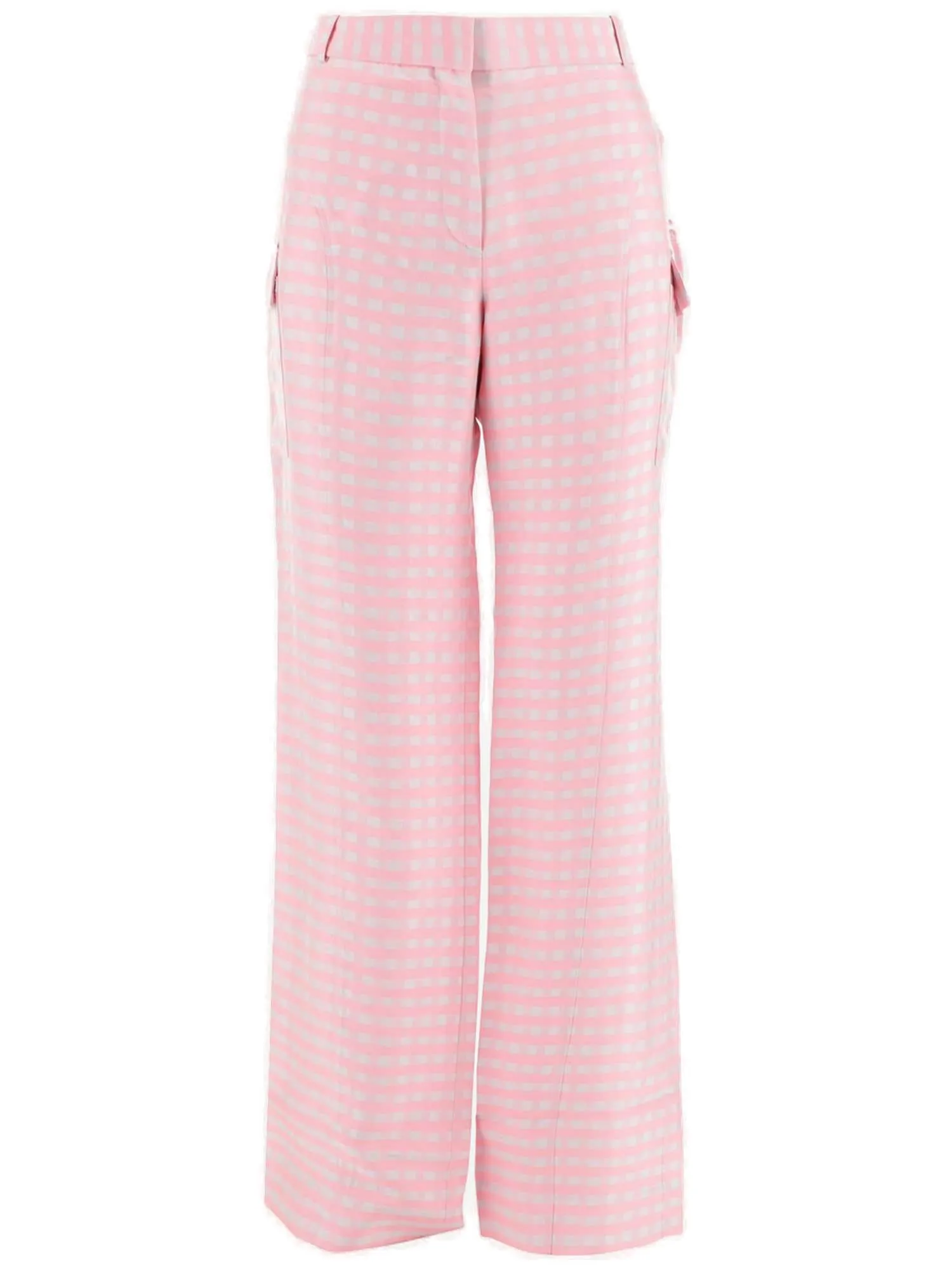 Jacquemus Check Pattern Straight Leg Pants