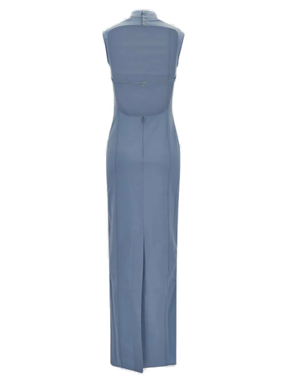 Jacquemus Cut-Out Sleeveless Mockneck Maxi Dress