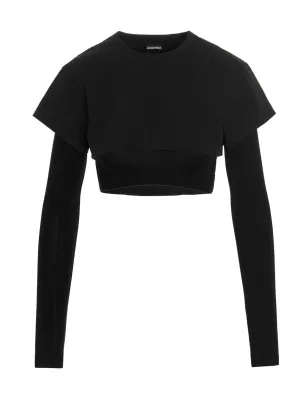 Jacquemus Le Double Layered Cropped T-Shirt