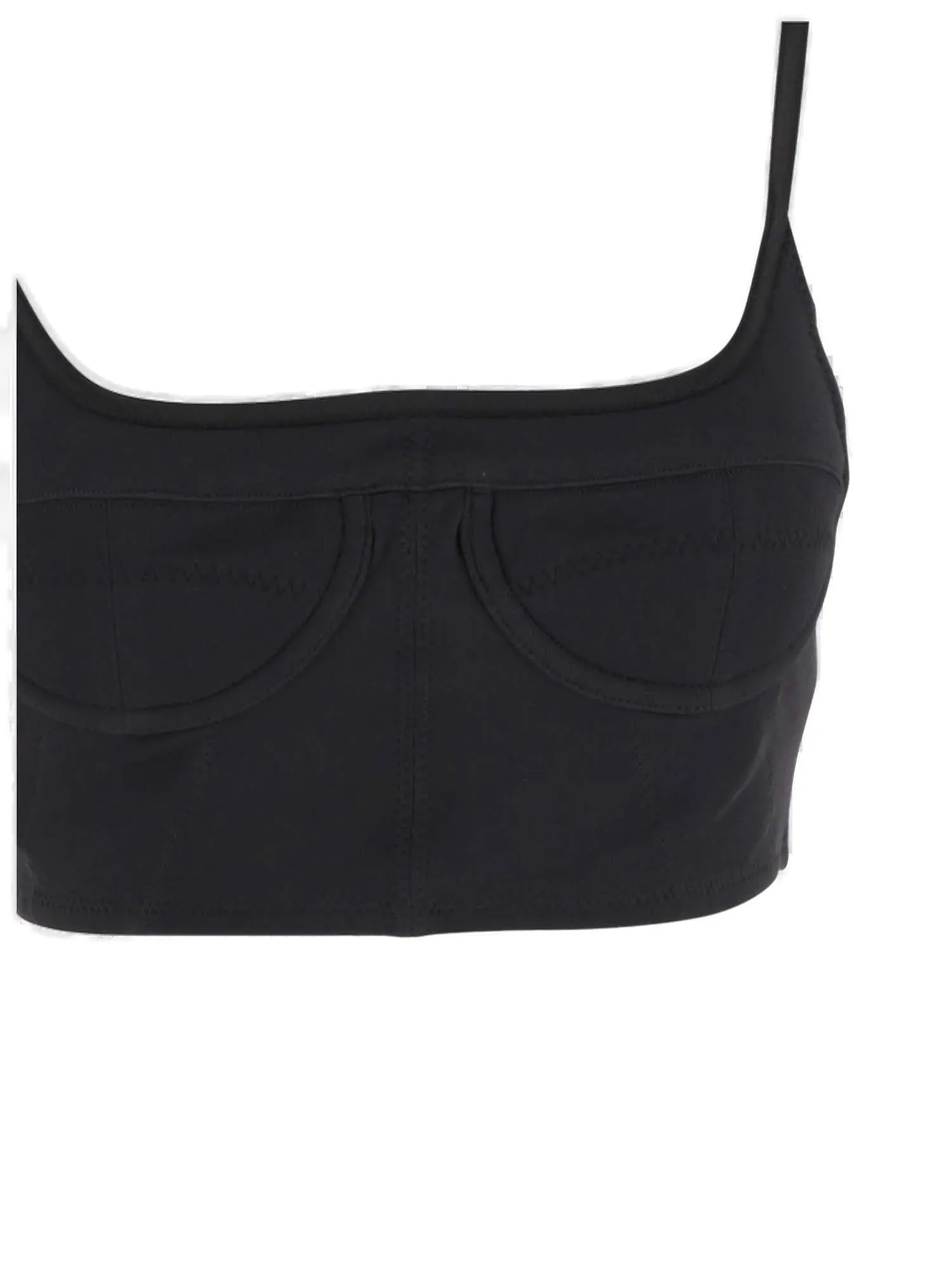 Jacquemus Square Neck Sleeveless Cropped Top