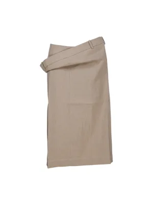 Jacquemus Vela Draped Midi Pencil Skirt