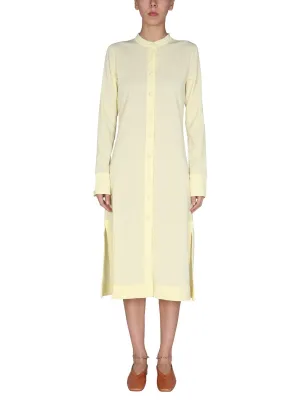 Jil Sander Buttoned Side-Slit Midi Dress