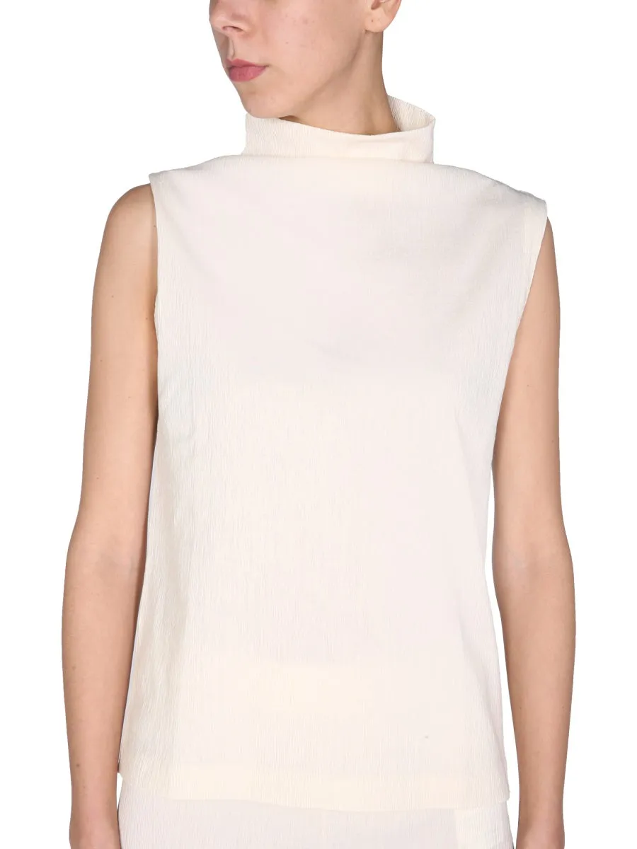 Jil Sander High Neck Sleeveless Top