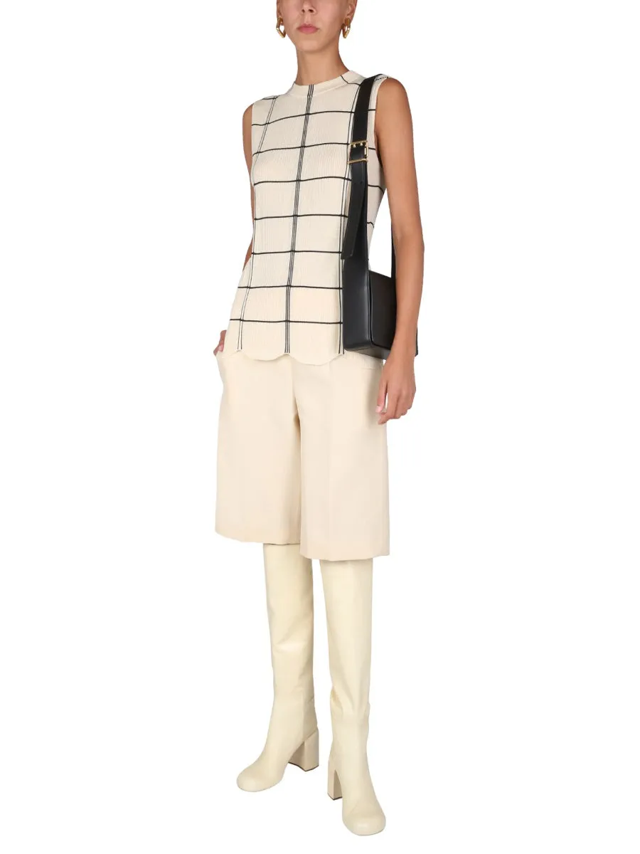 Jil Sander Scallop Hem Tank Top