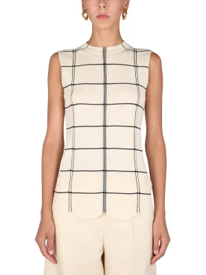 Jil Sander Scallop Hem Tank Top