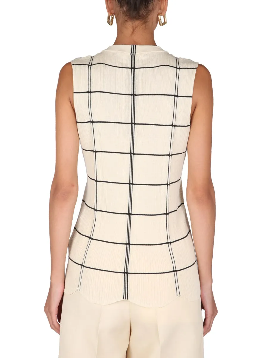 Jil Sander Scallop Hem Tank Top