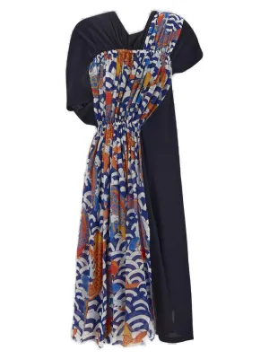 Junya Watanabe Panelled Short Sleeved Midi Dress