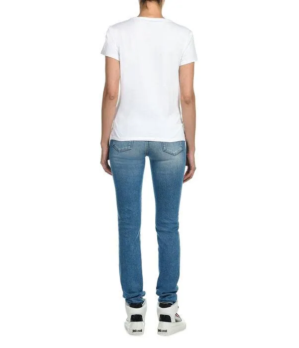 Just Cavalli 3D Logo Print Crewneck T-Shirt