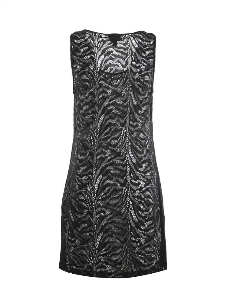 Just Cavalli Allover Graphic Sleeveless Mini Dress