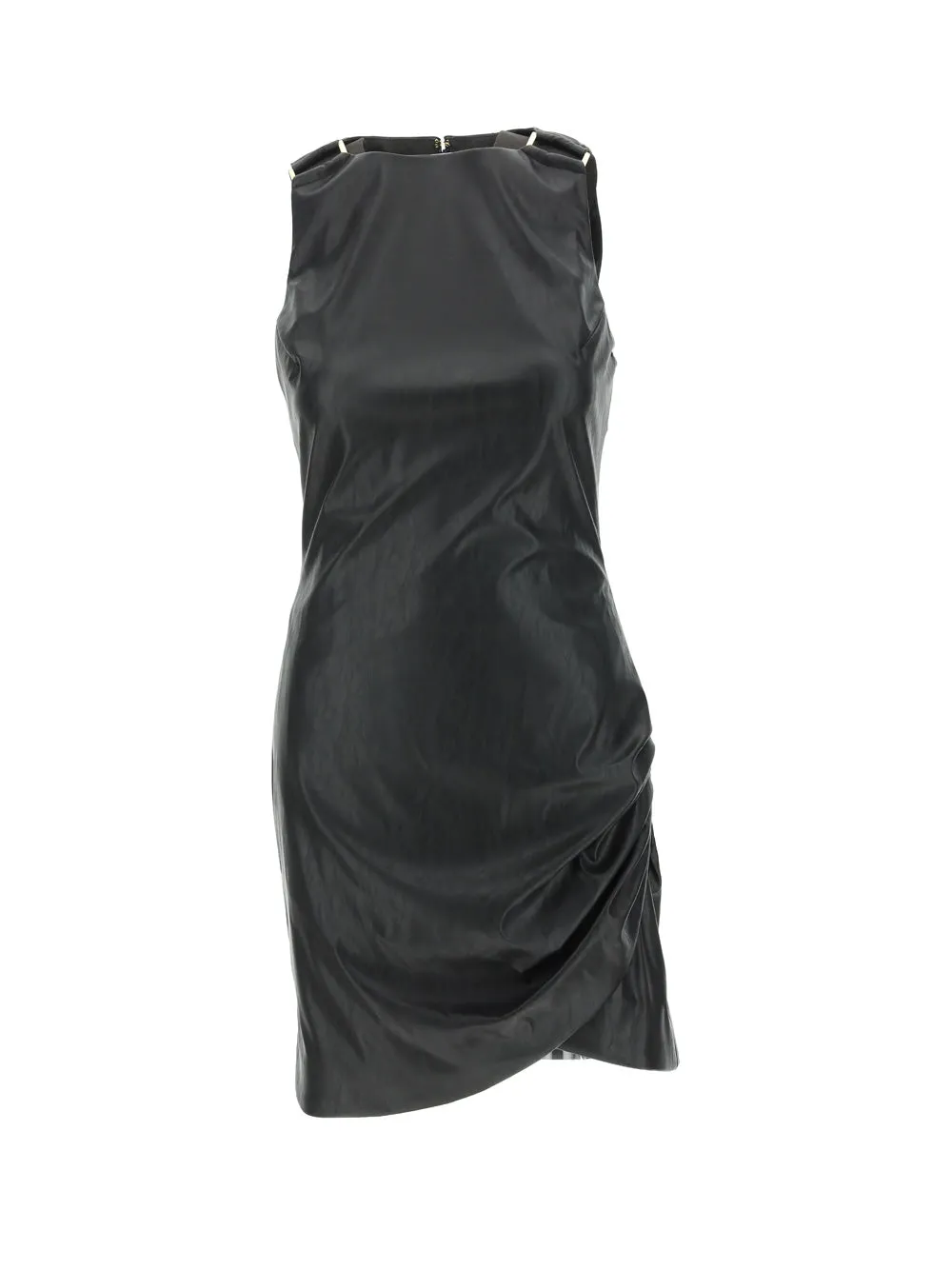 Just Cavalli Buckle Detailed Round Neck Mini Dress