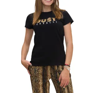 Just Cavalli Logo Printed Crewneck T-Shirt