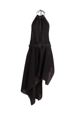 JW Anderson Asymmetric Halterneck Low Back Midi Dress