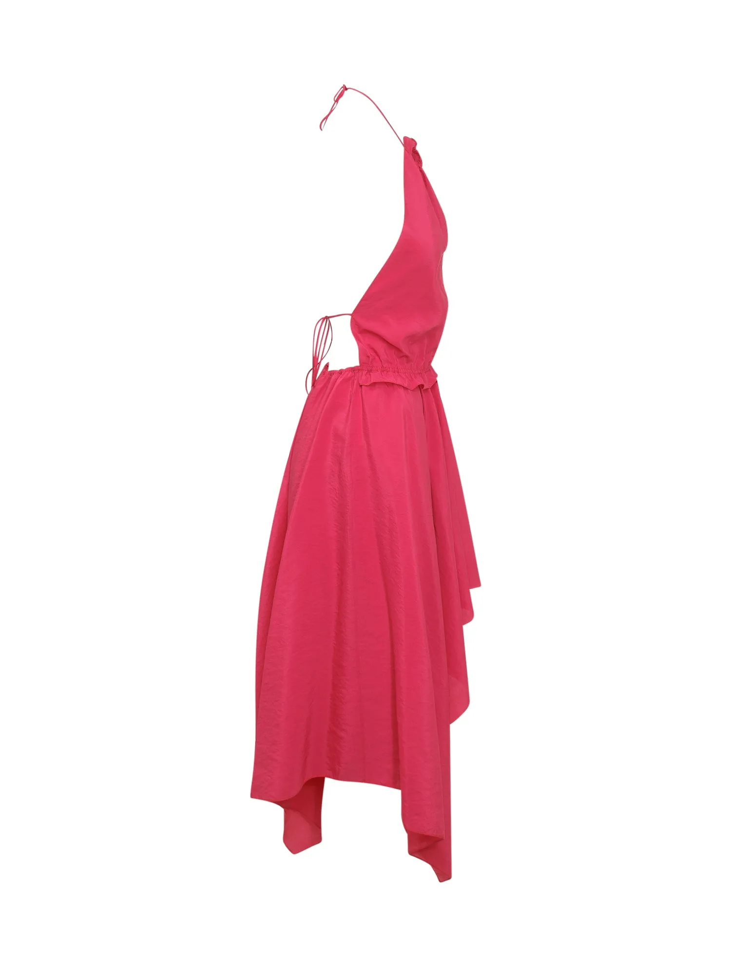 JW Anderson Asymmetric Halterneck Low Back Midi Dress