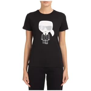 Karl Lagerfeld Ikonik Graphic Printed Crewneck T-Shirt