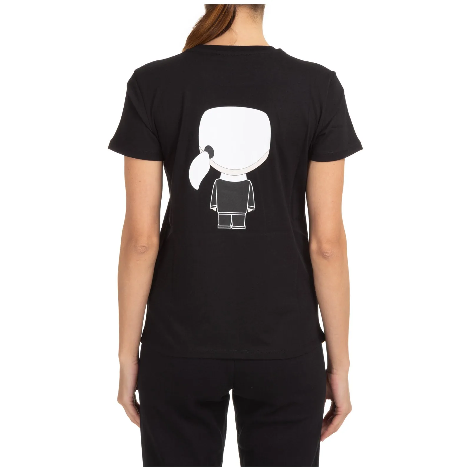 Karl Lagerfeld Ikonik Graphic Printed Crewneck T-Shirt