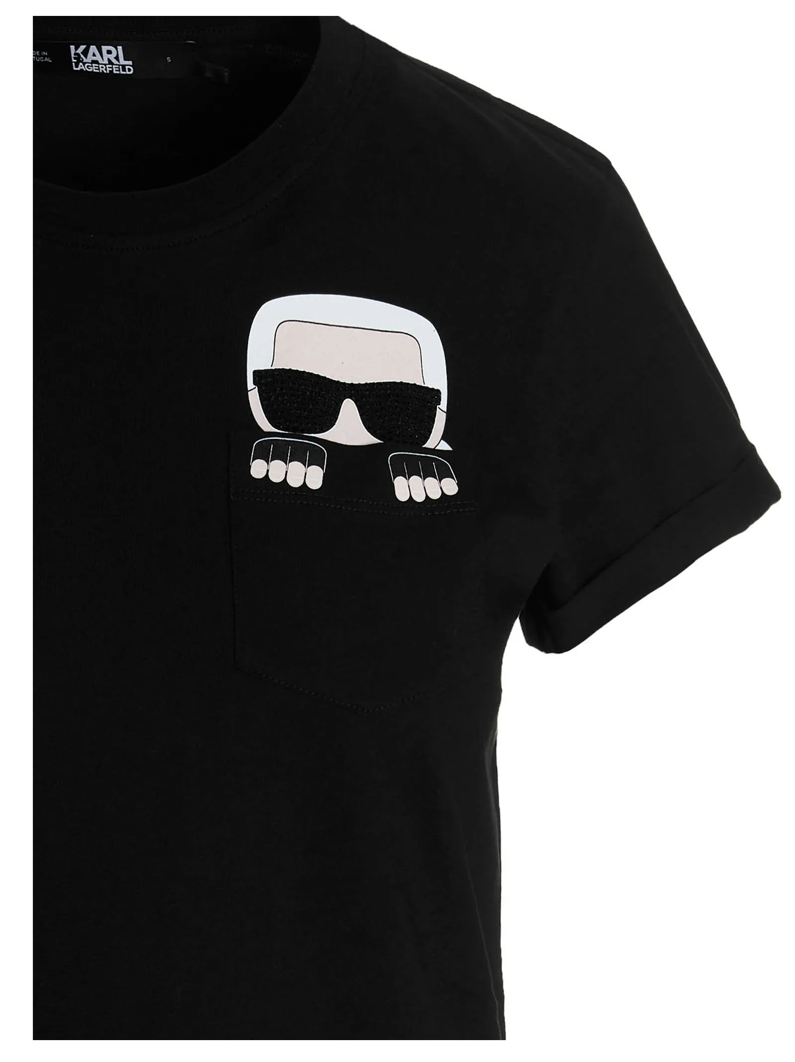 Karl Lagerfeld Ikonik Karl Peeking Pocket T-Shirt