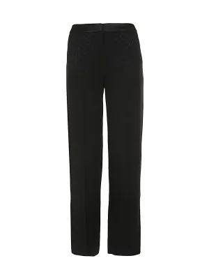 Karl Lagerfeld Monogram Print Wide Leg Pants