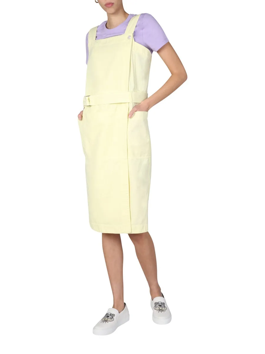 Kenzo Belted Denim Midi Dress