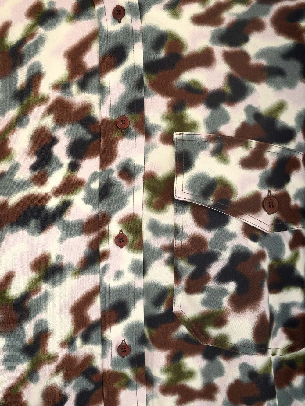 Kenzo Camouflage Pattern Long Sleeved Dress