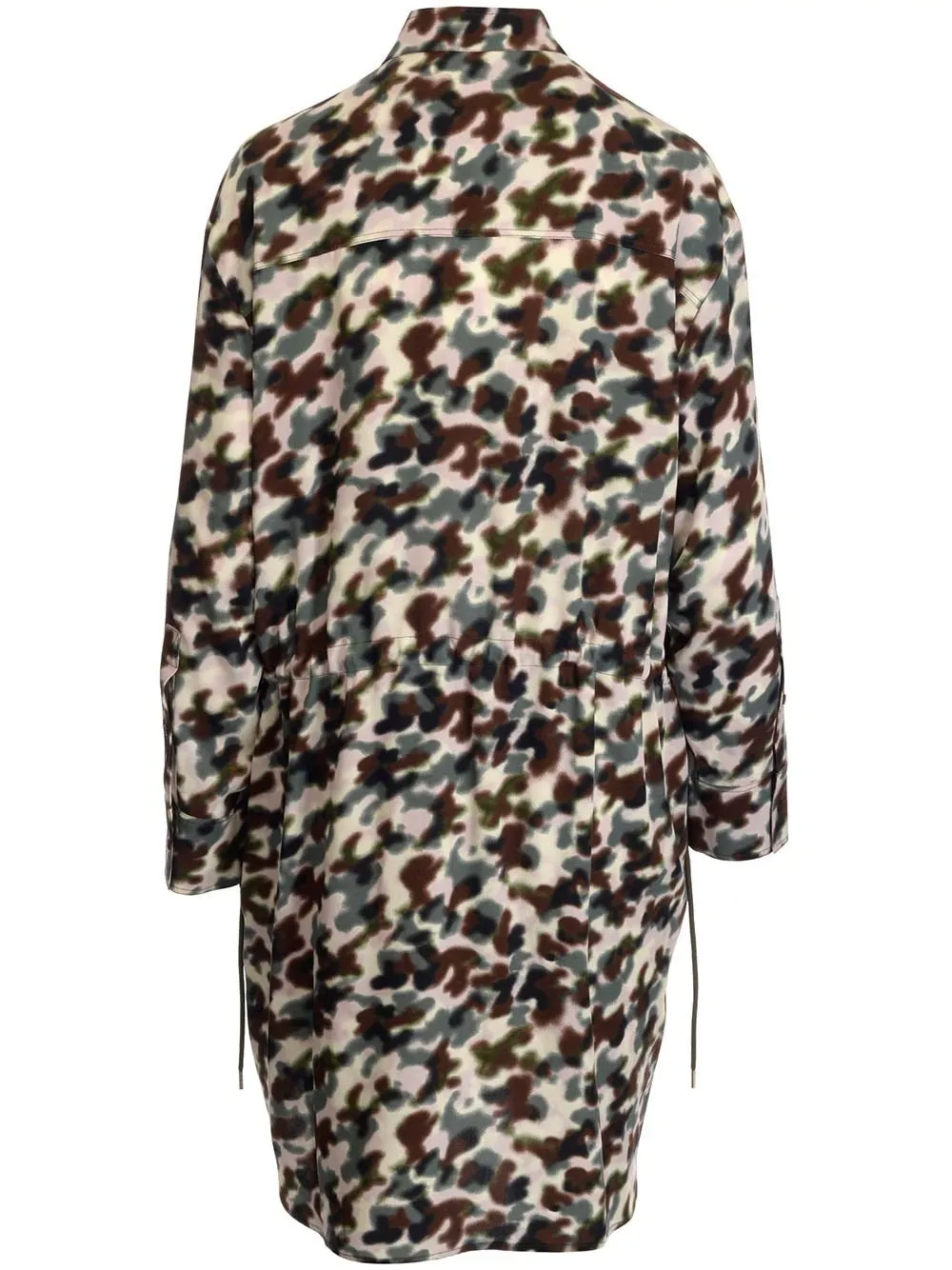 Kenzo Camouflage Pattern Long Sleeved Dress