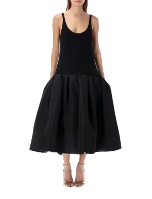 Khaite Lynette Drop Sleeveless Flared Dress