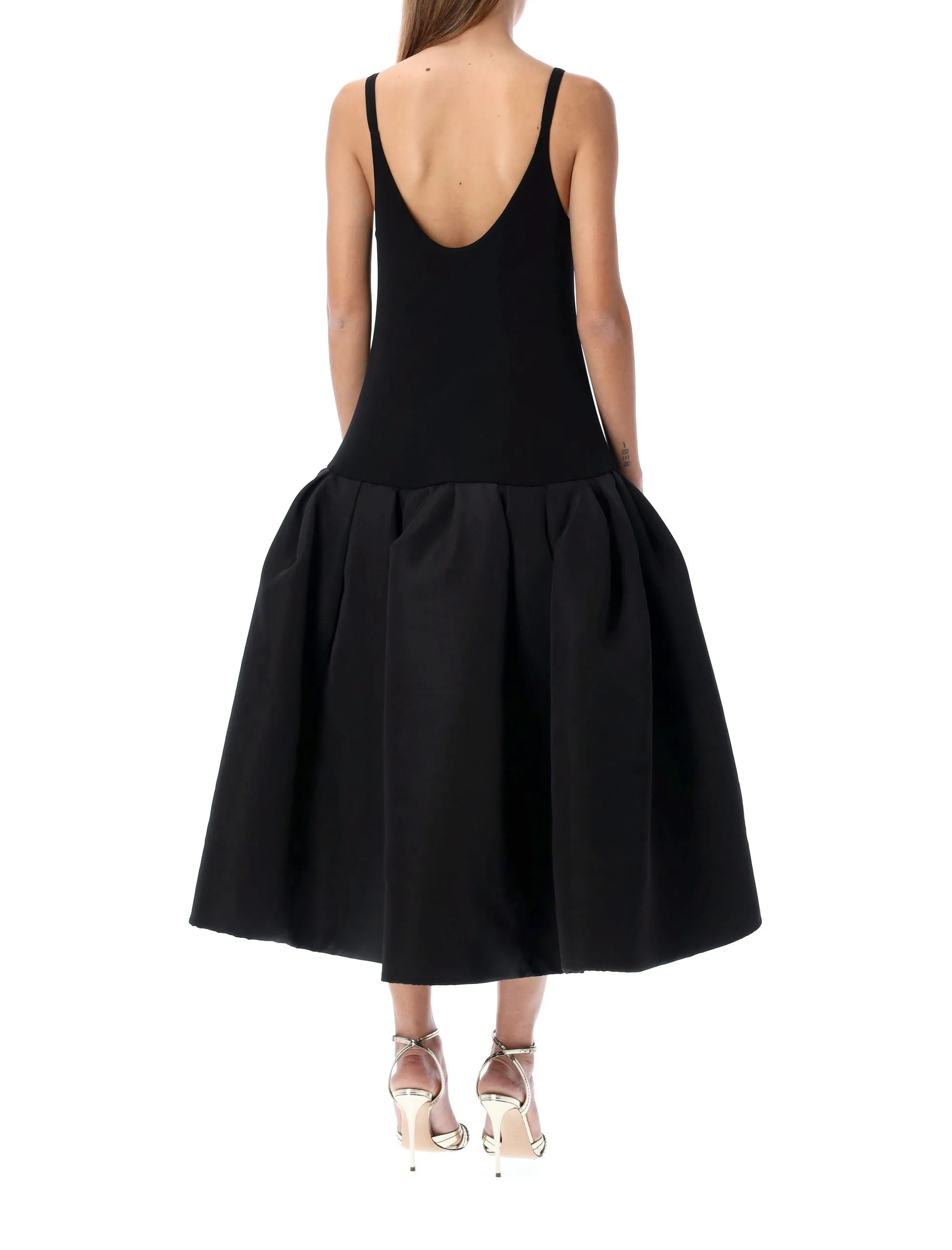 Khaite Lynette Drop Sleeveless Flared Dress