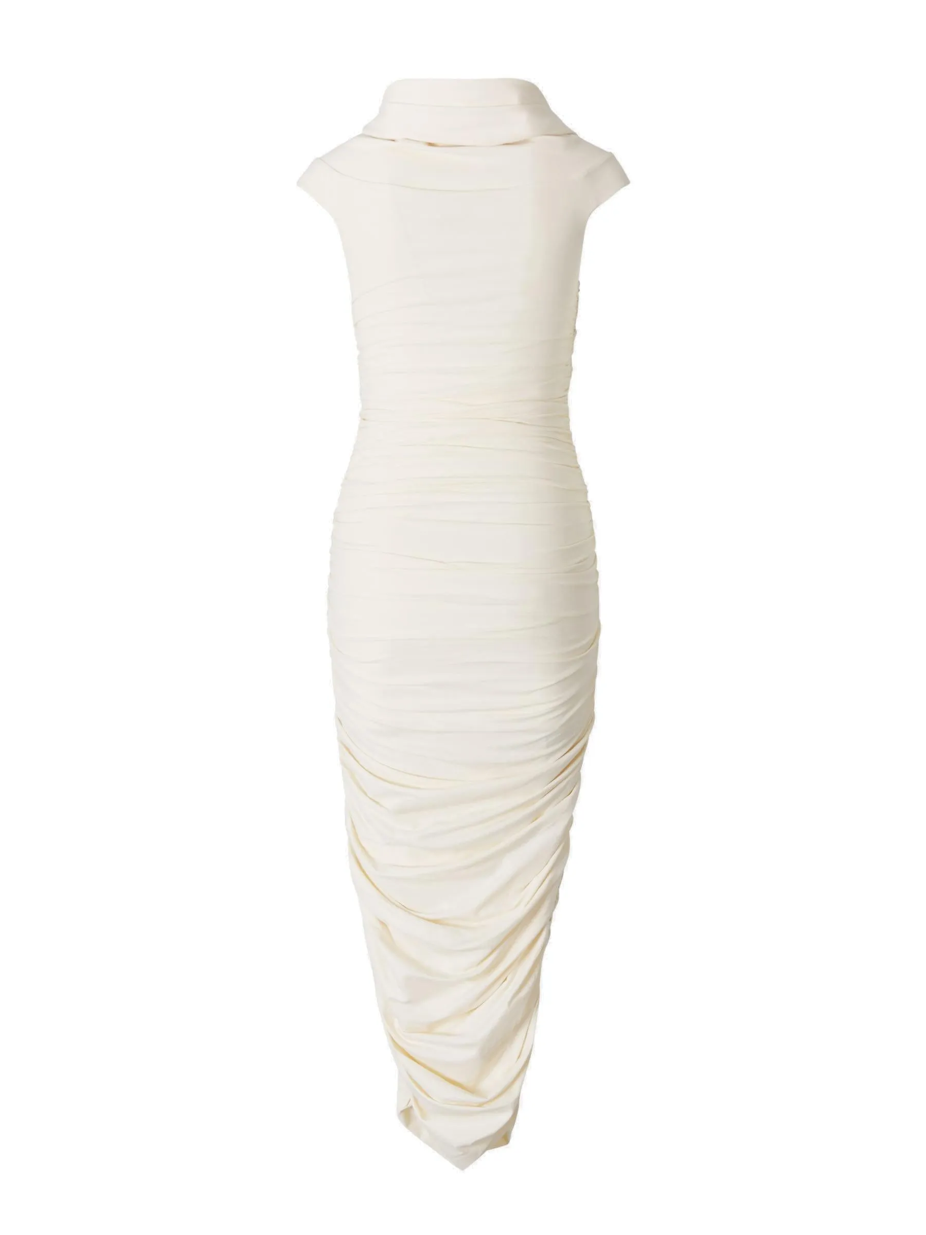 Khaite Off-Shoulder Ruched Dress