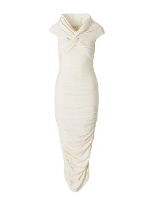 Khaite Off-Shoulder Ruched Dress