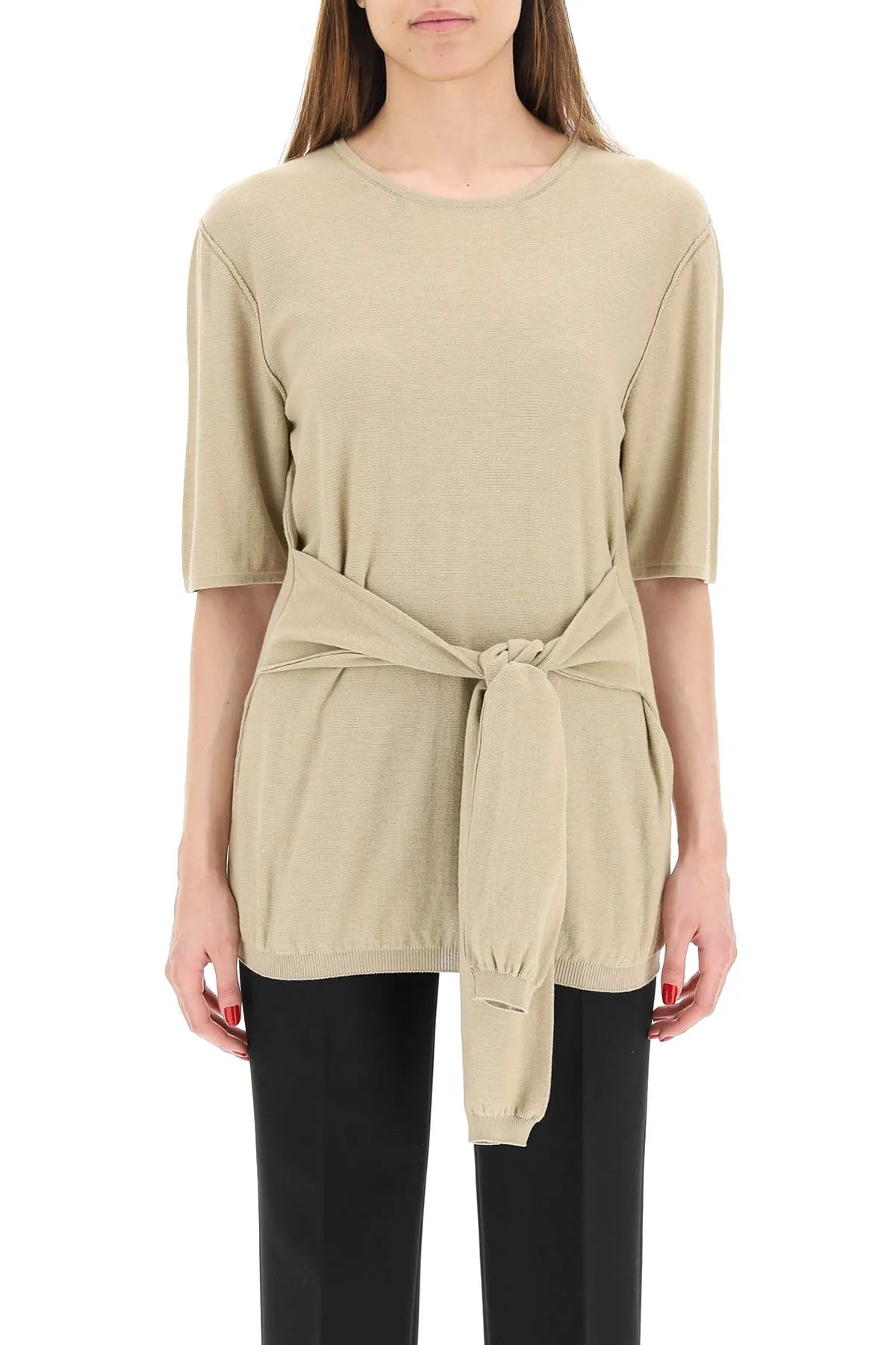 Lemaire Tie-Waist Short-Sleeved Top