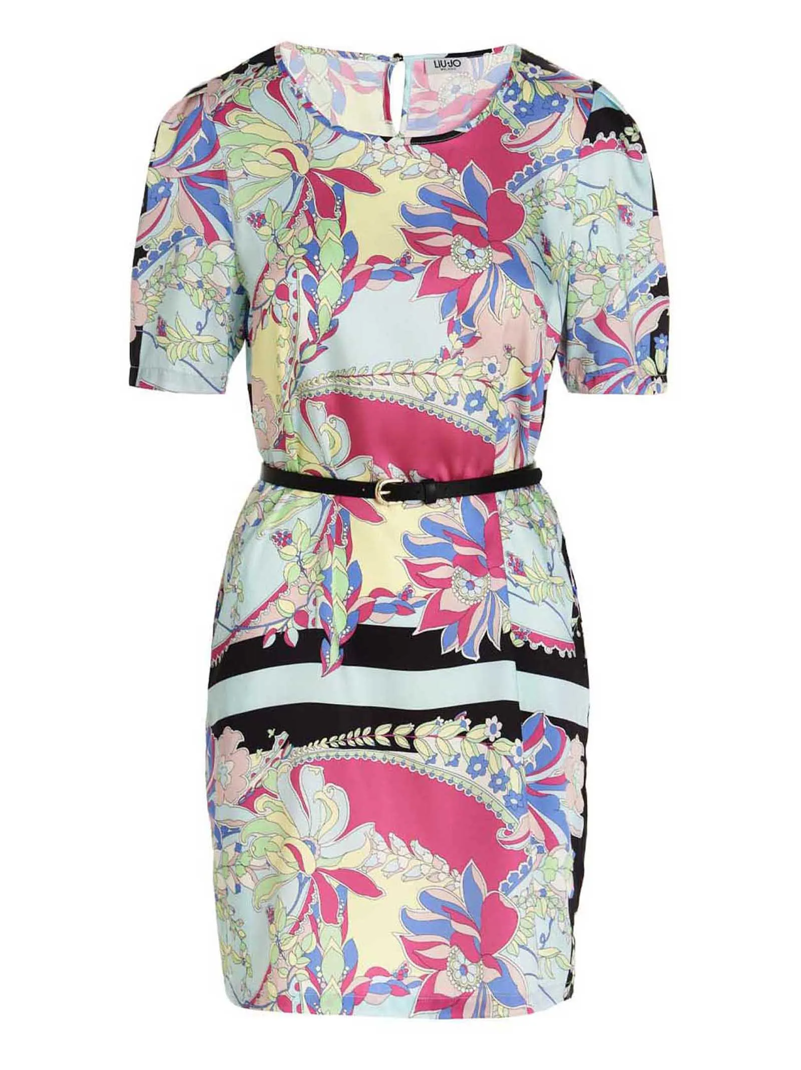 Liu Jo Allover Print Belted Mini Dress