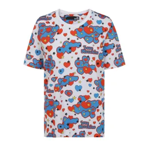 Love Moschino Allover Heart Printed Crewneck T-Shirt