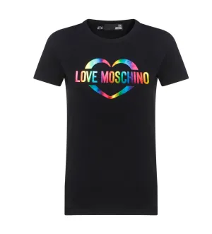 Love Moschino Logo Printed Crewneck T-Shirt