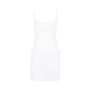 Mach & Mach Bow Detailed Sleeveless Mini Dress