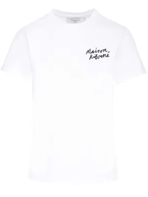 Maison Kitsun Mini Handwriting Logo Print T-Shirt