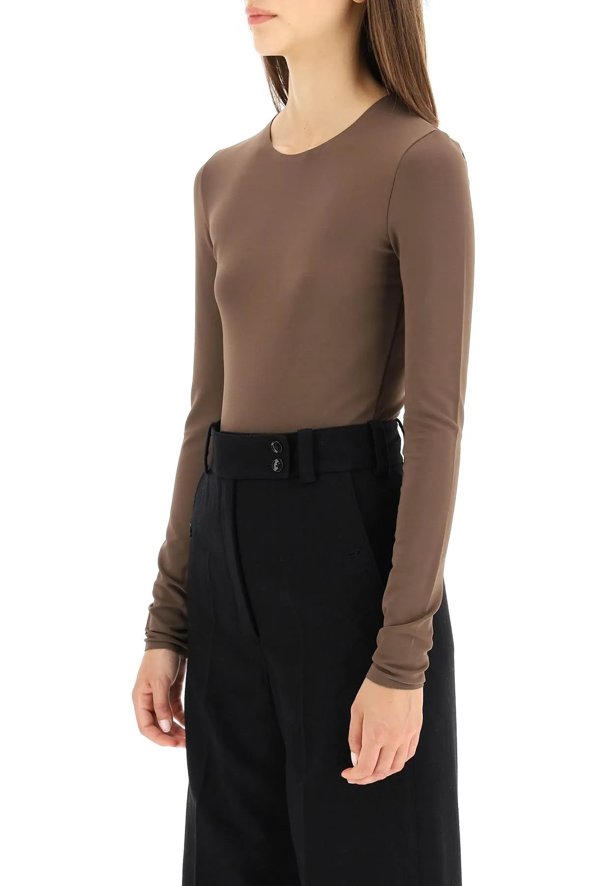 Maison Margiela Long-Sleeve Bodysuit Top