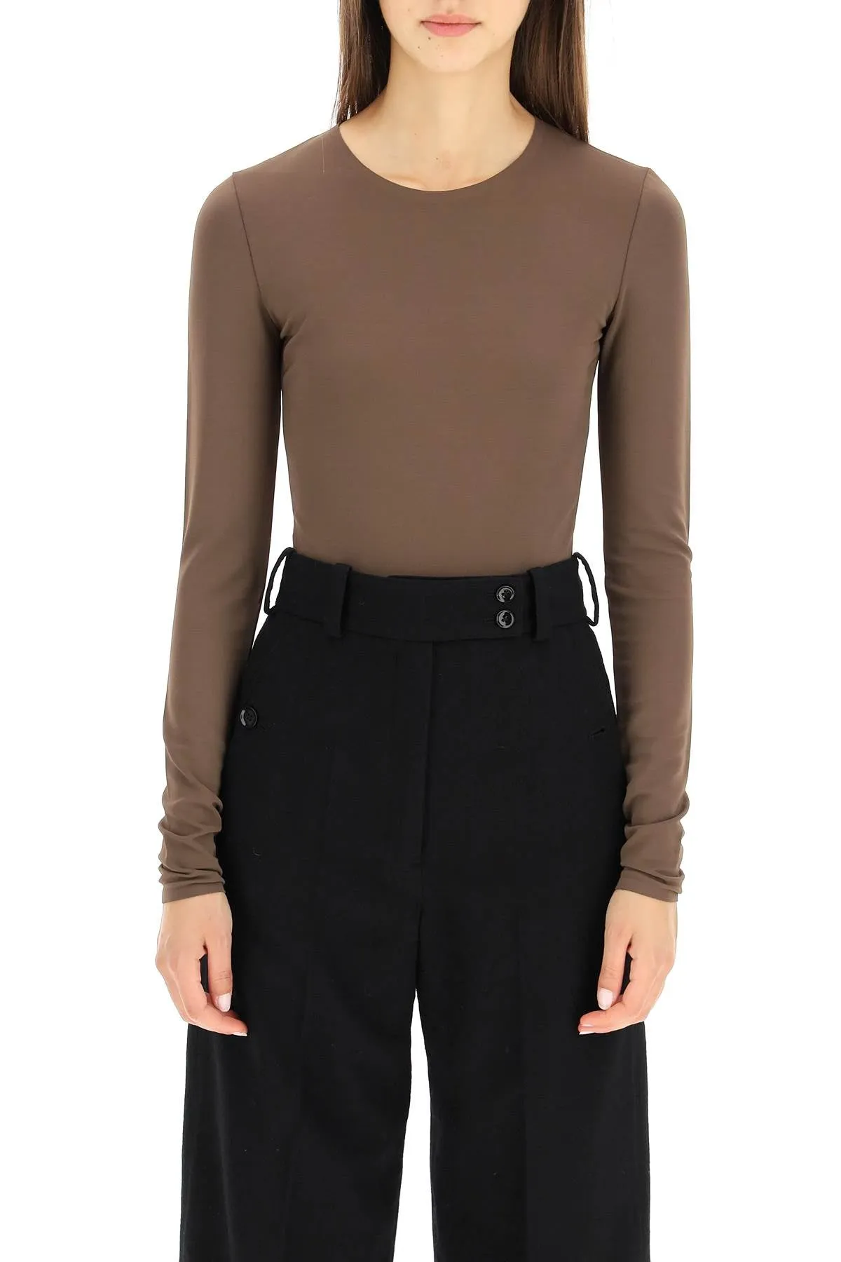 Maison Margiela Long-Sleeve Bodysuit Top