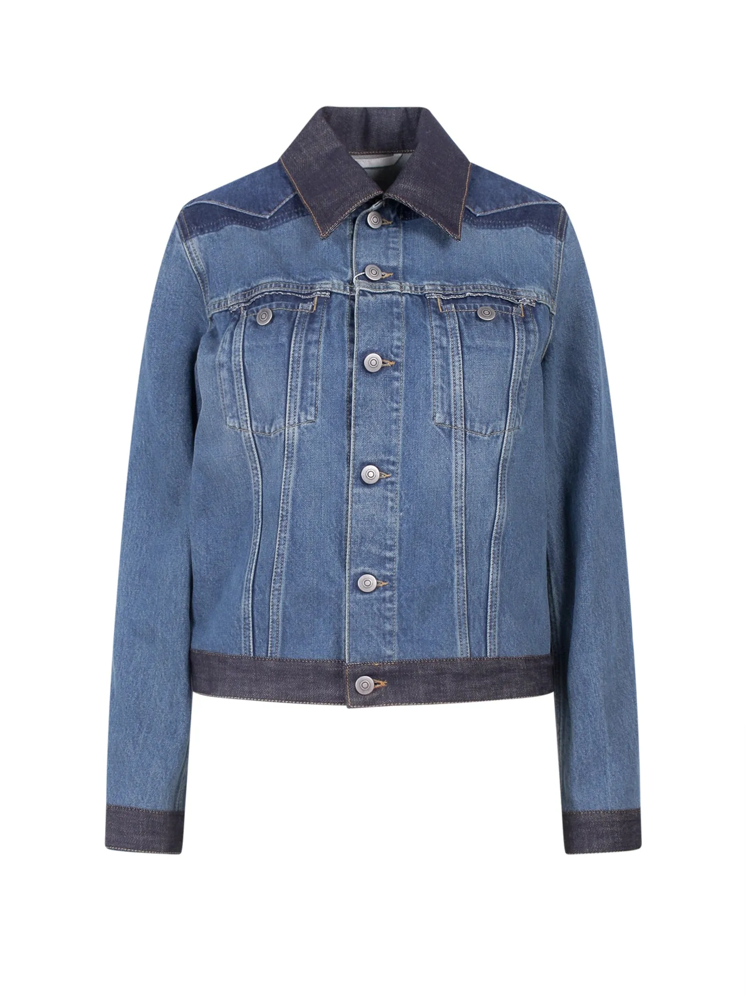 Maison Margiela Straight Hem Buttoned Denim Jacket