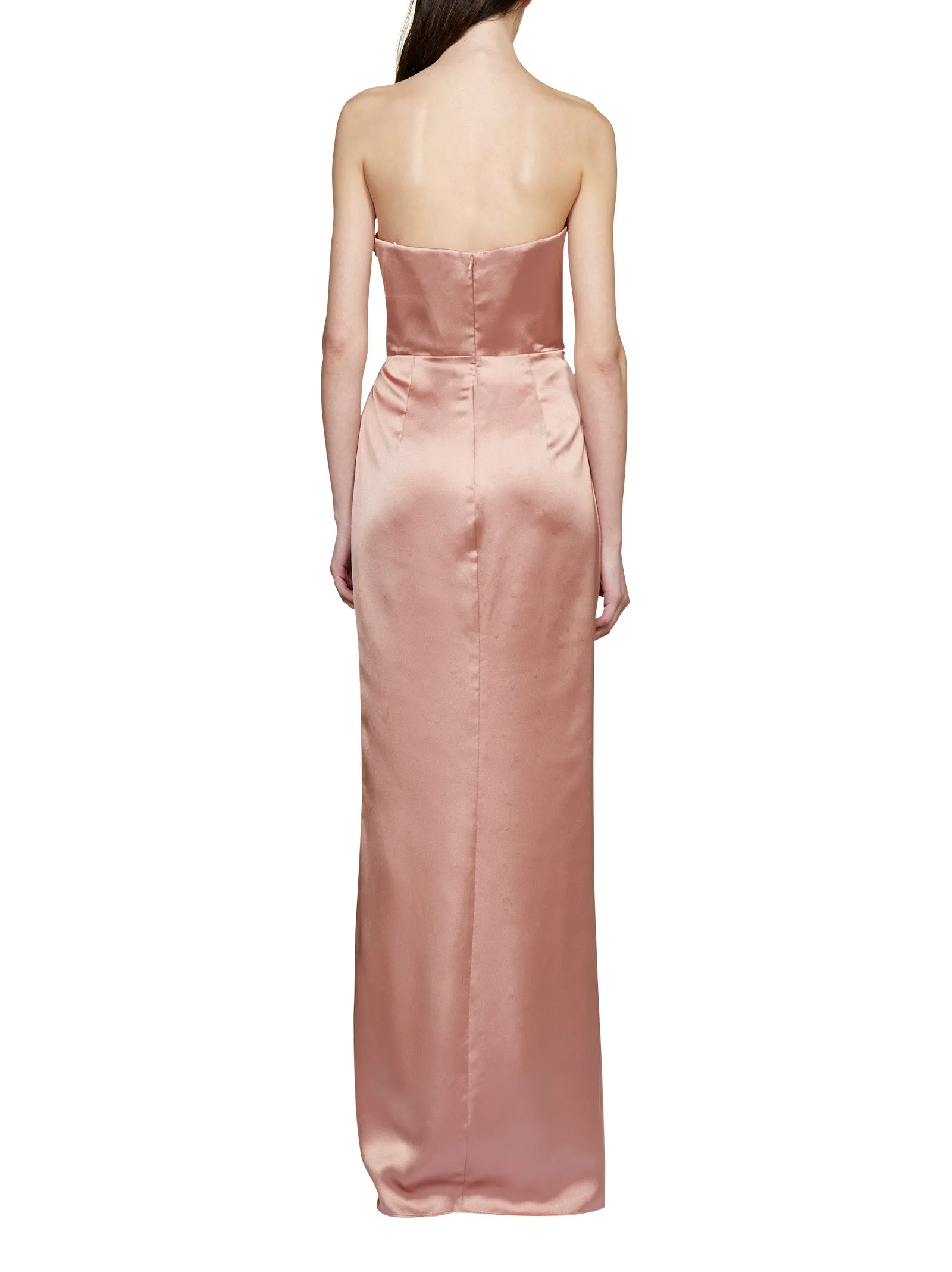 Marchesa Notte Strapless Embellished Maxi Dress
